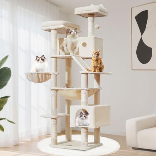Taoqimiao Cat Tree, 71 in Extra Large Cat Tower by Taoqimiao