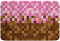 Pixelated Grid Bathroom Rug, Miners Building Non Slip Bath Mat by Manfei