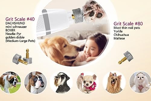Pet Dog Nail Grinder Replacement Heads Coarse, Diamond Grit Drum - Image 3