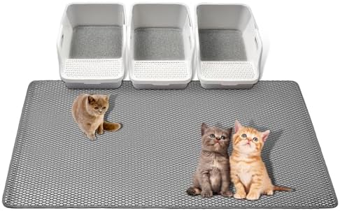 GRELY Cat Litter Mats- Extra Large XXL 47''X 36'', 2 Layer Litter Box Mat by JCHGrely