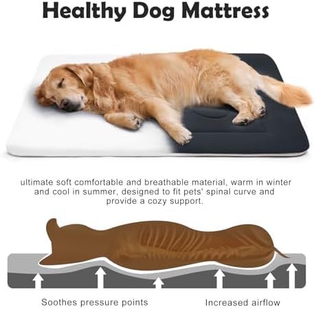 Dog Bed Soft Dog Crate Pad Mat for Medium/Large Dogs, 36 in Non-Slip Bottom - Image 3
