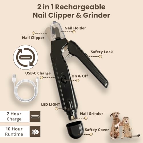 2-in-1 Dog & Cat Nail Clipper and Grinder - Image 6