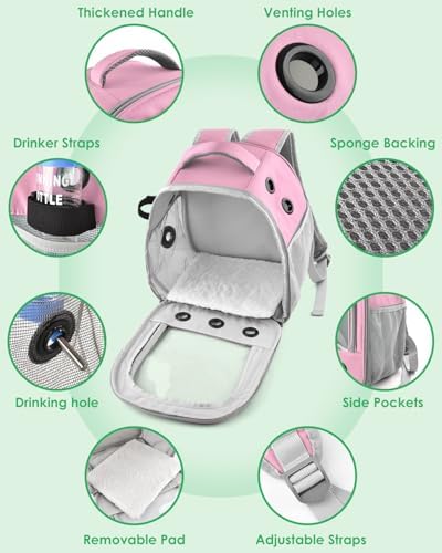 DBNESS Guinea Pig Carrier Backpack, Portable Rabbit Travel Carring Bag - Image 3