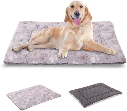 BBVAGSS Reversible Dog Crate Pad, Memory Foam Pet Bed Mat, Soft Warm Machine by BVAGSS