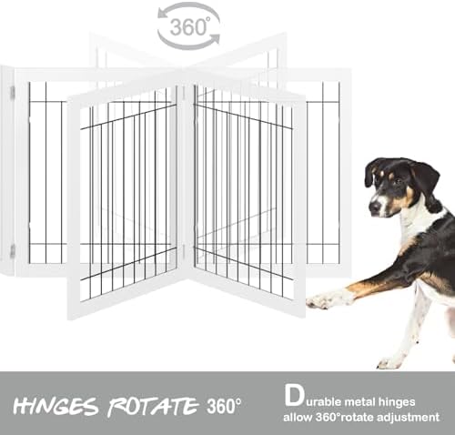 PAWLAND Extra Wide Dog gate for The House, Dog Fences Indoor, Freestanding - Image 6