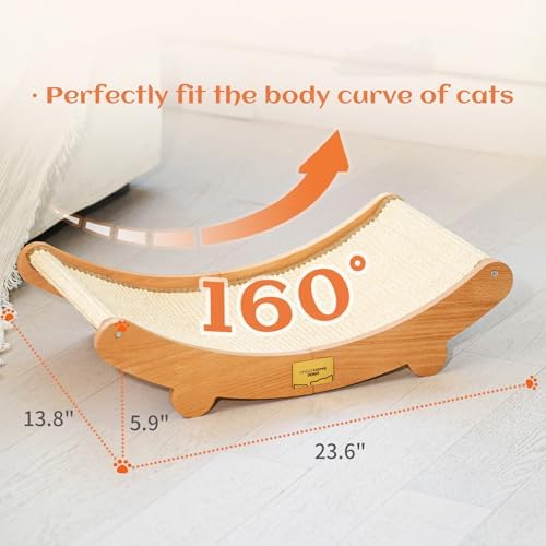 CHEERHOME PETS Sisal Cat Scratcher Bed Indoor Wooden Cat Furniture - Image 3