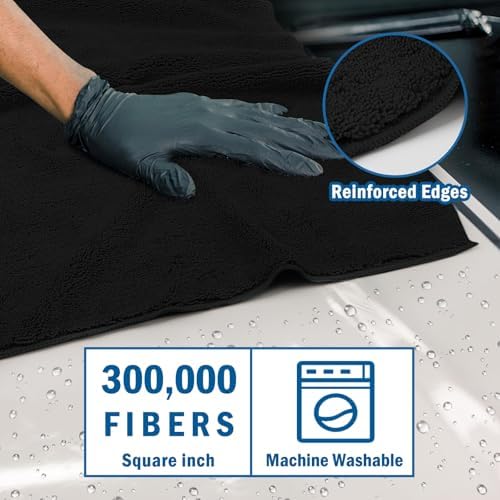 HOMEXCEL Professional Large Microfiber Car Drying Towels 2 Pack - Image 2