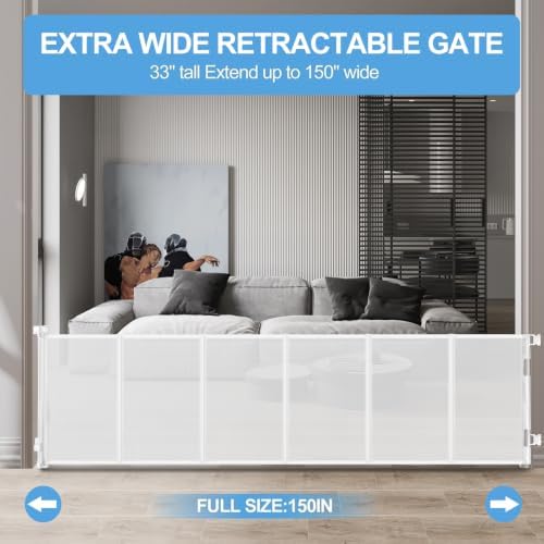 Veraste 150" Reinforced Retractable Baby Gate - Image 2