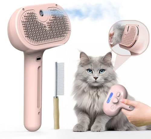 Pet Grooming Brush with Electronic Mist Spray - Image 2