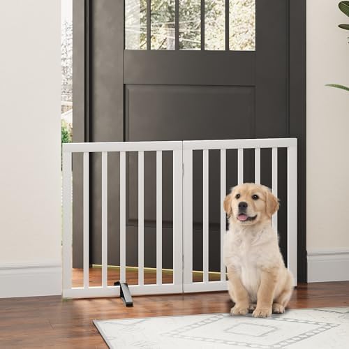 Dog Gate for Doorways, Foldable Dog Gate Indoor, Pet Gates for Doorways Bedroom by Algherohein