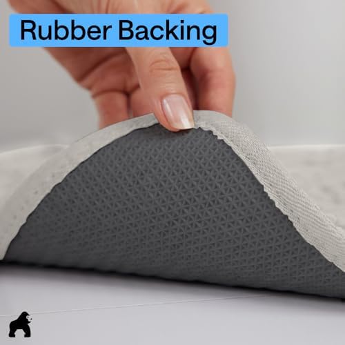 GORILLA GRIP SoakSTOPPER Dog Door Mat, Machine Wash and Dry, 48x30 Lt Gray - Image 5
