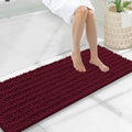 Smiry Bathroom Rugs 47X17, Extra Soft Rubber Backing Chenille Bath Mats by Smiry