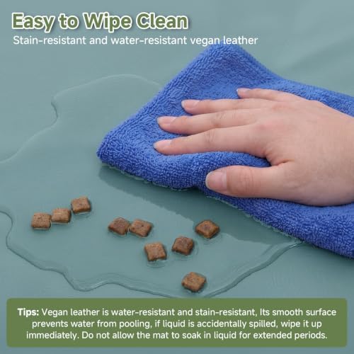 Outdoor XL Dog Crate Pad Bed, Waterproof Wipeable Mat, Dusty Blue - Image 2