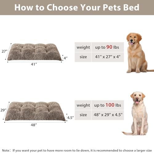 BFPETHOME Dog Beds for Large Dogs, Plush Dog Crate Bed Fluffy Cozy Kennel Pad - Image 5