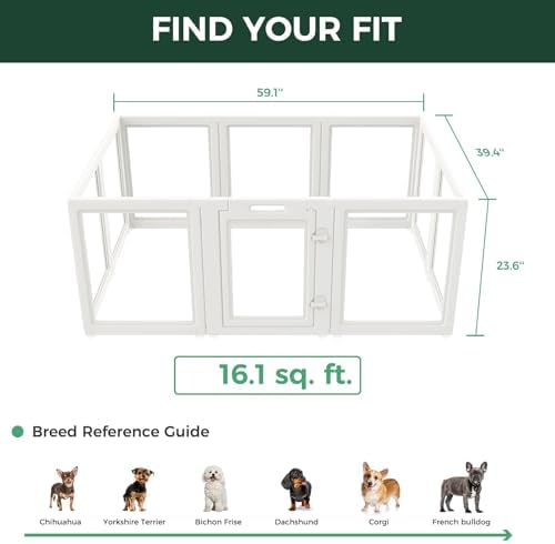 FXW AuraSpace Clear Acrylic Indoor Dog Playpen, 10 Panels - Image 6