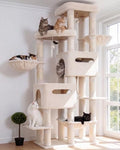 Heybly Cat Tree, 74.8-Inch Spacious & Tall Cat Tower by HEYBLY