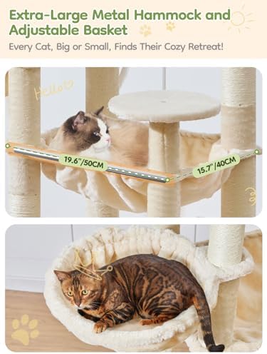 Taoqimiao Tall Cat Tree, 76In XL Cat Tower - Image 2