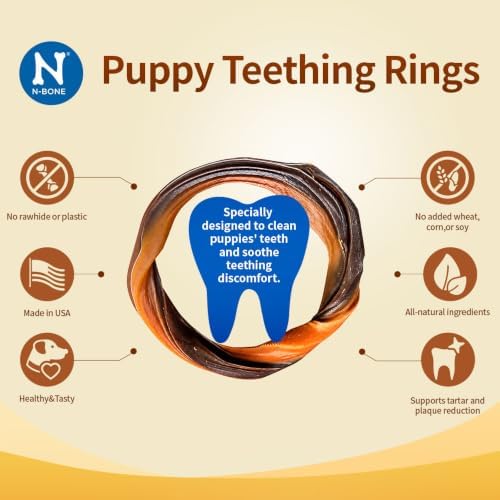 N-Bone Puppy Teething Rings, Salmon Flavor, Natural Puppy Teething Chews & Chew - Image 3