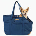 Plush Dog Purse Carrier for Small Dogs, Soft Tote, Dark Blue by NOBLEPUP