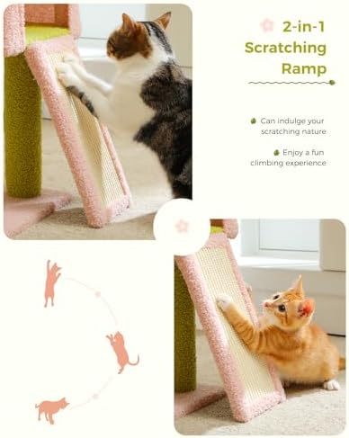 MUTTROS Flower Cat Tree 47.2" Multi-Level Cat Tower - Image 2