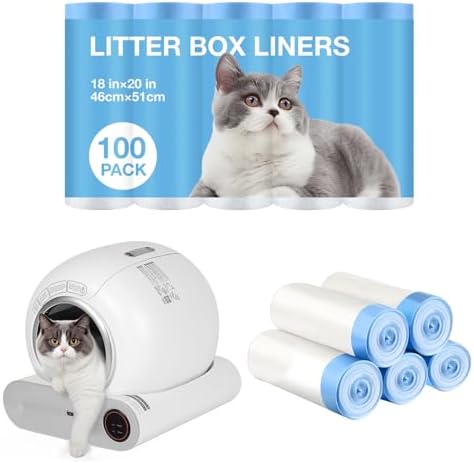 Cat Litter Bags 100 Pack, Thickened cat litter box liners, Leakproof Poop Bags by HomePage