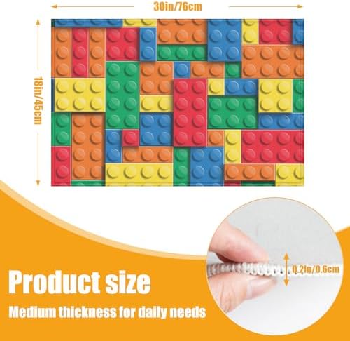 Building Blocks Bricks Bath Mat - Image 2