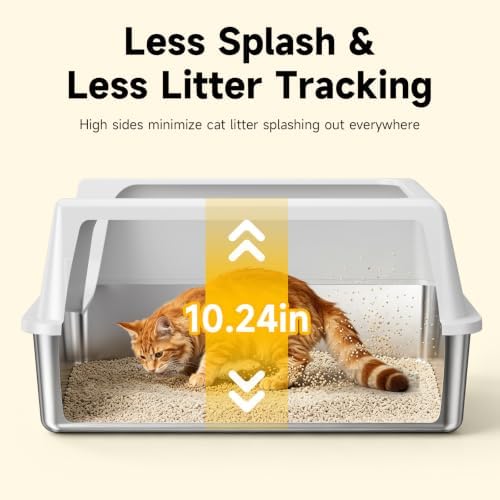 XL Open Top Stainless Steel Litter Box - Image 3