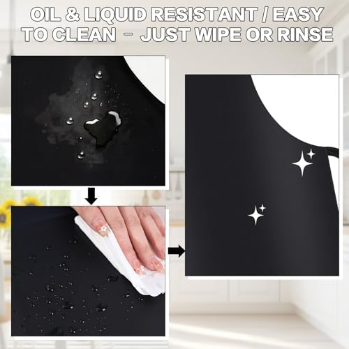 4 Pack Waterproof Vinyl Apron, Heavy Duty Adjustable Dishwasher Apron - Image 3