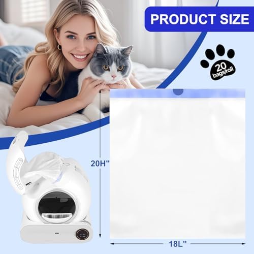 Cat Litter Bags 100 Pack, Thickened cat litter box liners, Leakproof Poop Bags - Image 3
