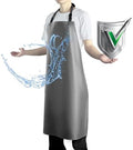 Waterproof Apron with Comfortable Adjustable Bib Rubber Vinyl Dishwasher Heavy by Vammcht