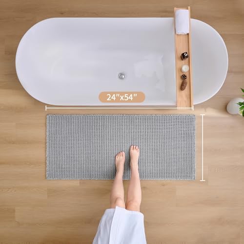 ILANGO Upgraded Waffle Bath Rug 24x54, Super Absorbent Non Slip Bath Mat - Image 2
