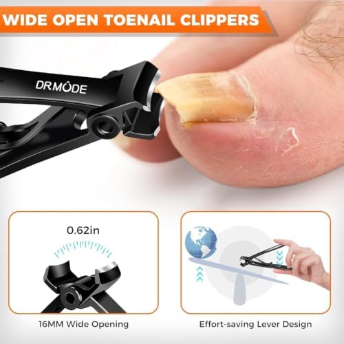Toenail Clippers for Thick Toenails for Seniors, Angled Head Wide Opening - Image 5