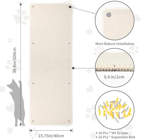 FHTONGE Extra Tall Thickened Cat Wall Climbing Carpet - Image 5