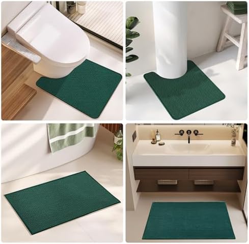 TYUU Bathroom Rugs Non Slip Washable, Super Absorbent Thin Bath Mat Quick Dry - Image 6