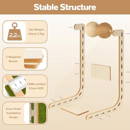 Felt Cat Scratcher for Indoor Cats, 28.4 Inch - Image 4