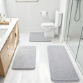 Ophanie Grey Bathroom Rugs Sets 3 Piece, Soft Chenille Bath Mat, Non Slip by Ophanie