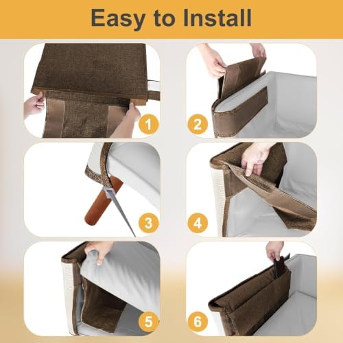 Upgraded Cat Scratch Furniture Protector, Cat Scratch Sofa Arm Sheild - Image 5