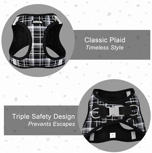 AIITLE Step in Dog Harness and Leash Set Plaid Adjustable - Image 7