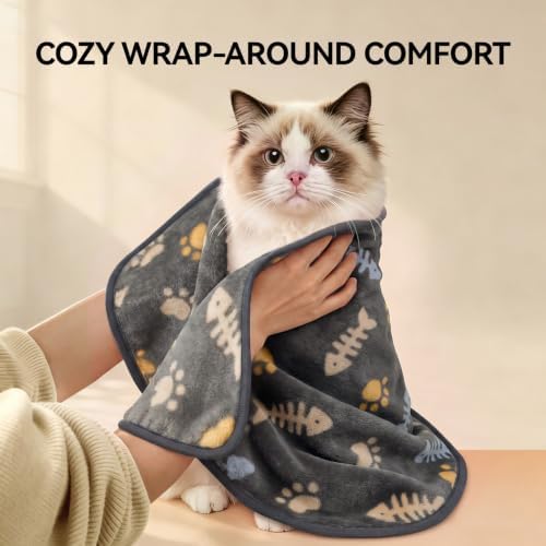LINENLUX Dog Blankets 3-Pack, Super Soft Fluffy Fleece Pet Throw Warm - Image 6