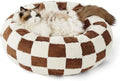LE SURE Shown on TV Jacquard Donut Cute Cat Beds Indoor by Lesure