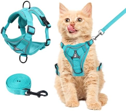 Wanheart cat Chest Harness and Leash, Anti-Escape Adjustable Soft mesh cat by Unknown