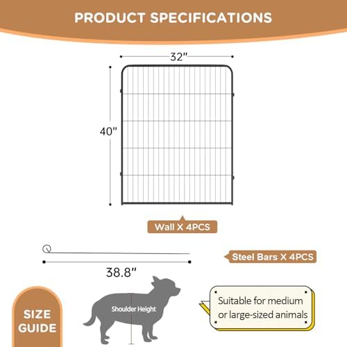 BestPet | Dog Playpen Extender | 40", 4 Panels | Expandable Design - Image 7