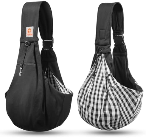 Tomkas Small Dog Cat Sling Carrier Puppy Purse Travel Wrap Soft Crossbody Pet - Image 7