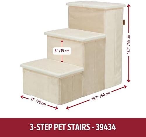 TRIXIE 3-Step Velour Pet Stairs - Image 5