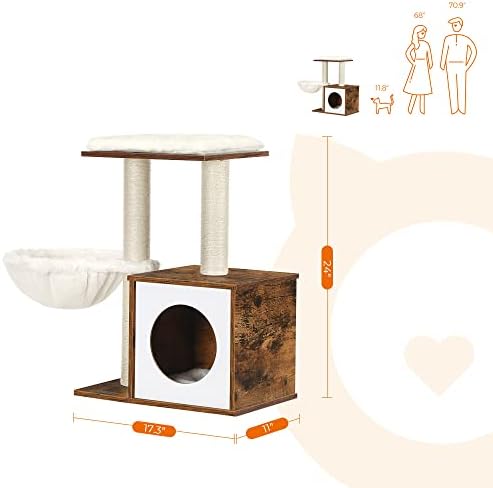 Feandrea Small Cat Tree for Kittens, Cat Condo - Image 6