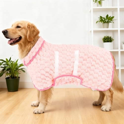 Glittme Dog Bathrobe, Super Absorbent Fleece Drying Robe - Image 2
