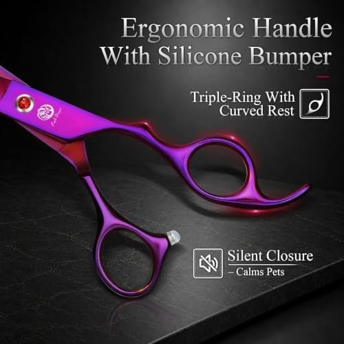 Purple Dragon Dog Grooming Scissors Set - Image 3
