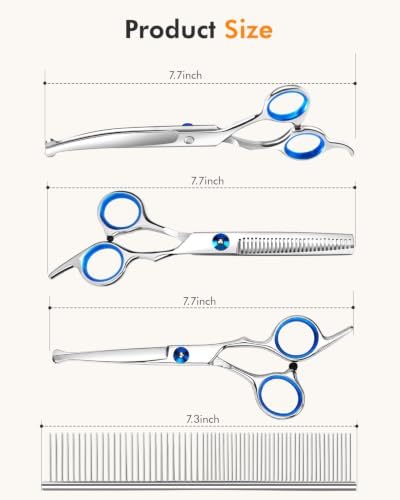 Dog Grooming Scissors Set, Professional Pet Grooming Shears - Image 2