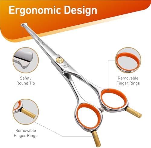 5'' Small Straight Scissors Lightweight Dog and Cat Grooming Scissors - Image 2