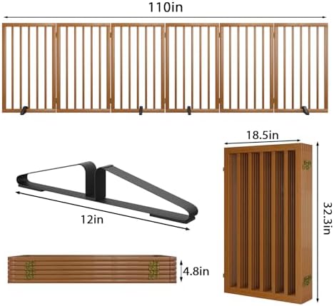 Dog Gate 32" Tall Foldable Dog Gate - Image 6